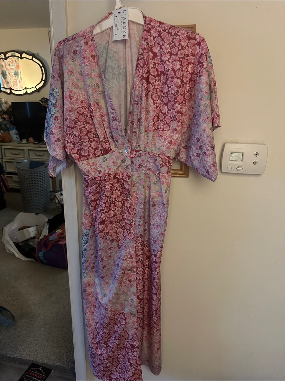 LaBeyé Floral Maxi Dress in Pink and Lavender
